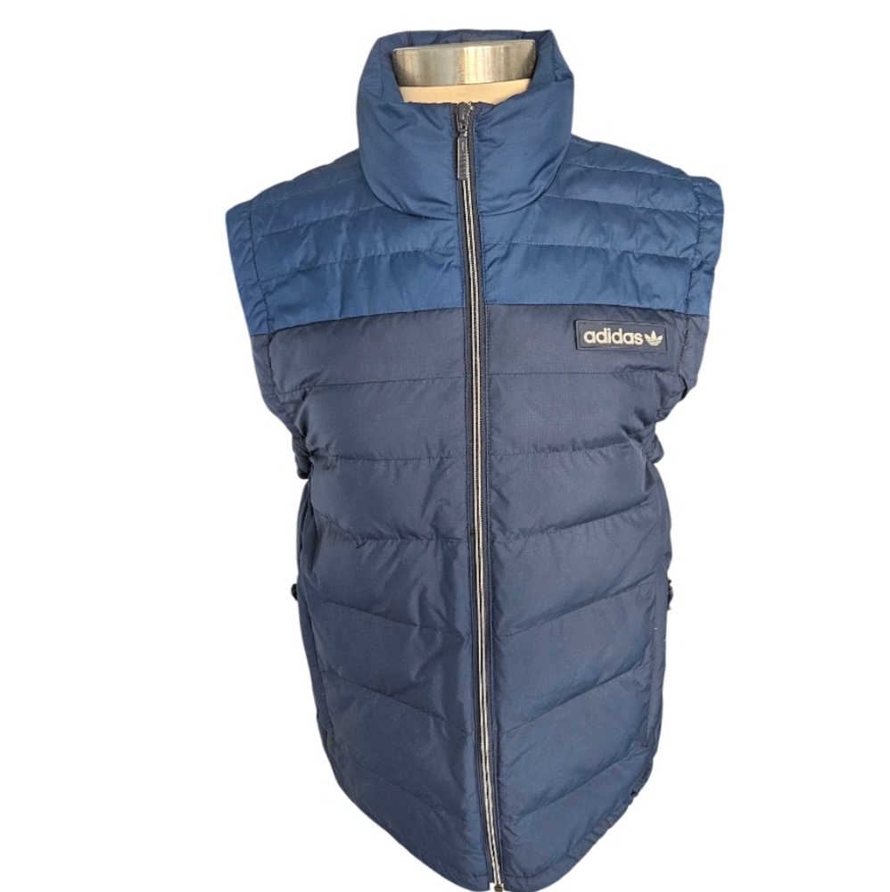 Adidas Men's Blue Puffer Vest - Picture 4 of 12